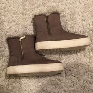 Fuzzy brown boots